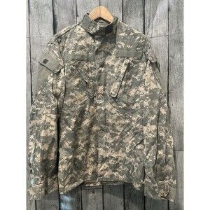 US Army ACU Jacket Mens Small Long Digital Camo Combat Uniform Coat Ripstop